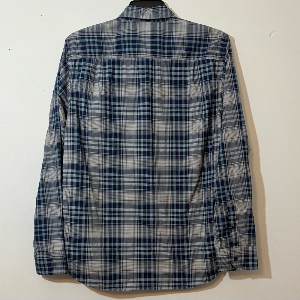 Fox Racing Heritage Forged Blue Plaid Button Up Shirt Men’s Large - Picture 3 of 10